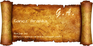 Gancz Aranka névjegykártya